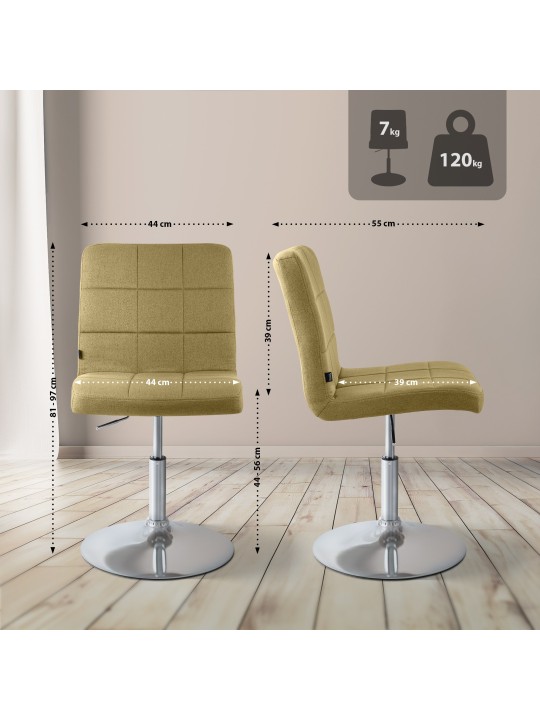 Chaise Ricky en tissu, vert Chaise Ricky en tissu, vert