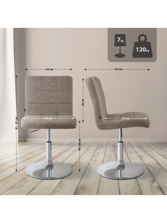 Chaise Ricky en tissu, taupe