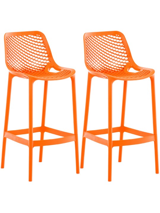 Lot de 2 tabourets de bar Air, orange