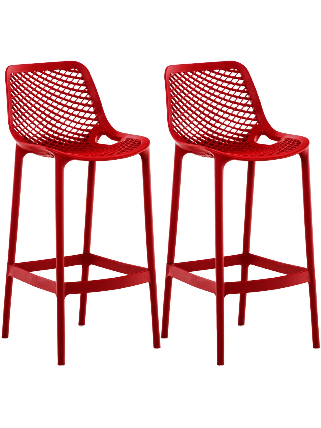 Lot de 2 tabourets de bar Air, rouge