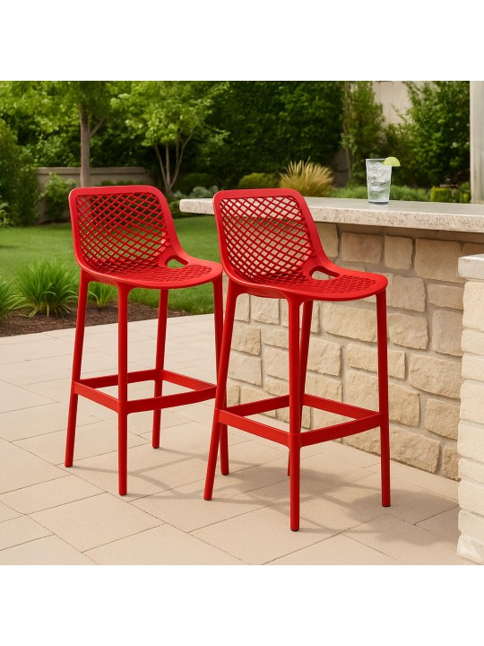 Lot de 2 tabourets de bar Air, rouge Lot de 2 tabourets de bar Air, rouge