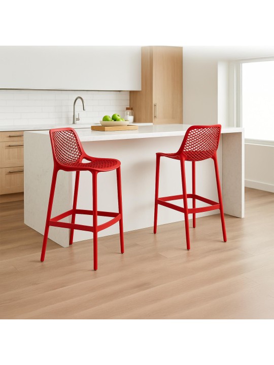 Lot de 2 tabourets de bar Air, rouge Lot de 2 tabourets de bar Air, rouge