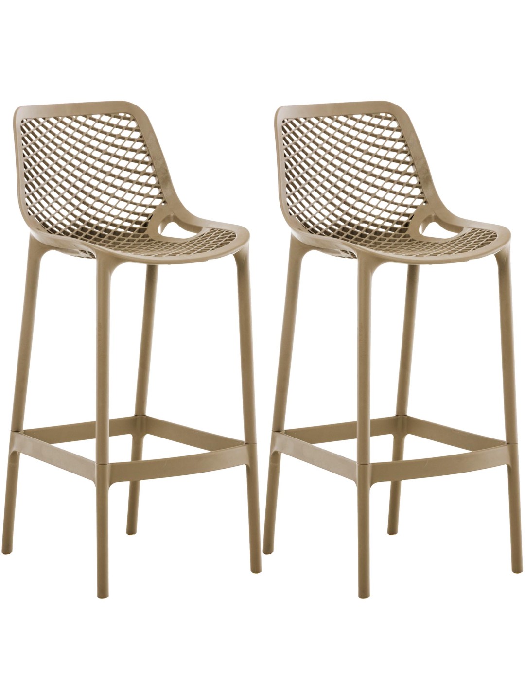 Lot de 2 tabourets de bar Air, taupe