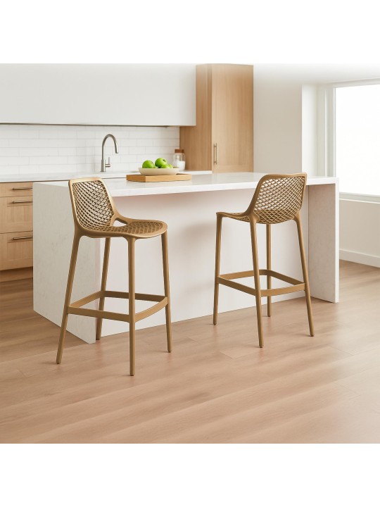 Lot de 2 tabourets de bar Air, taupe Lot de 2 tabourets de bar Air, taupe