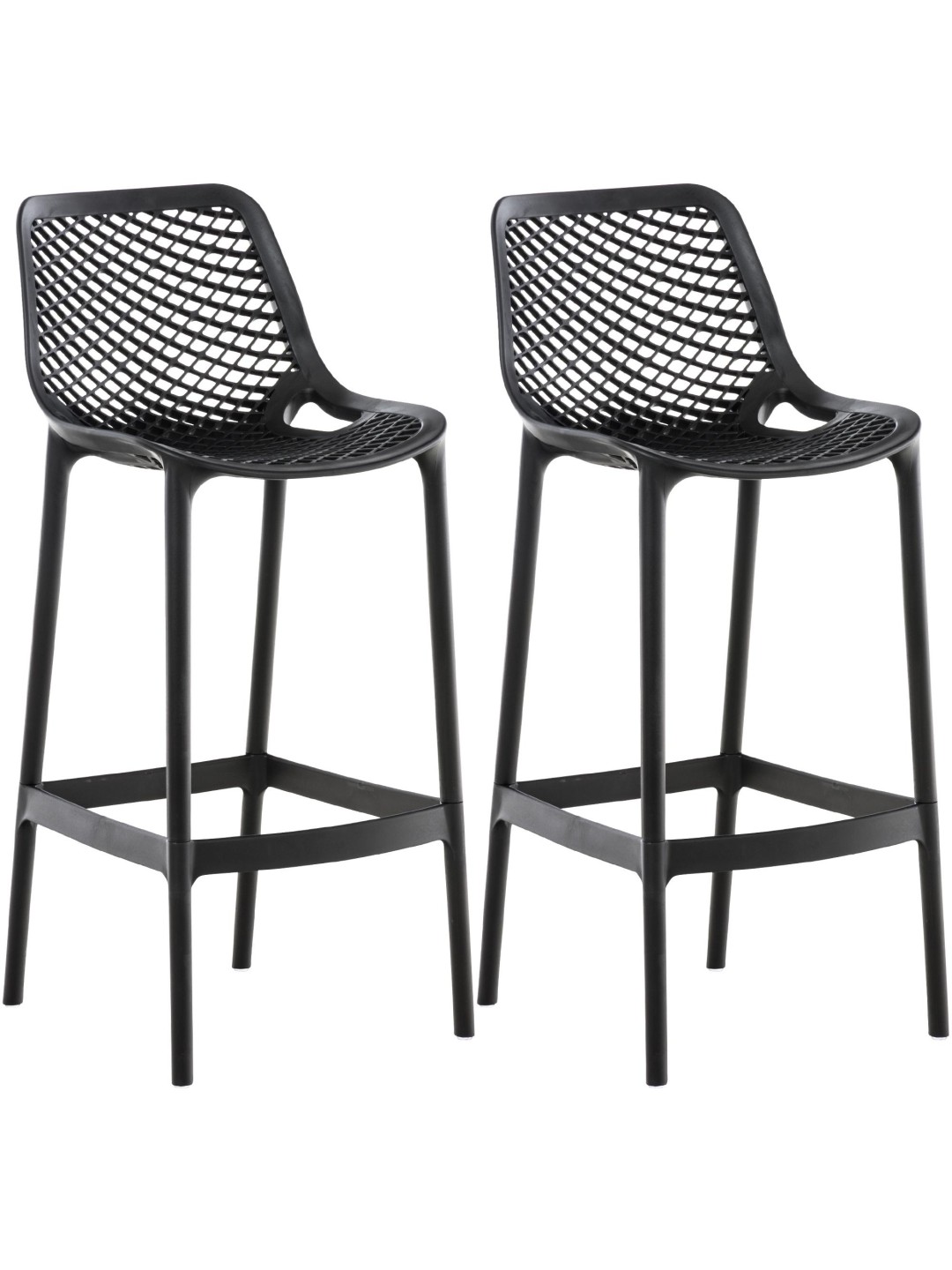 Lot de 2 tabourets de bar Air, noir