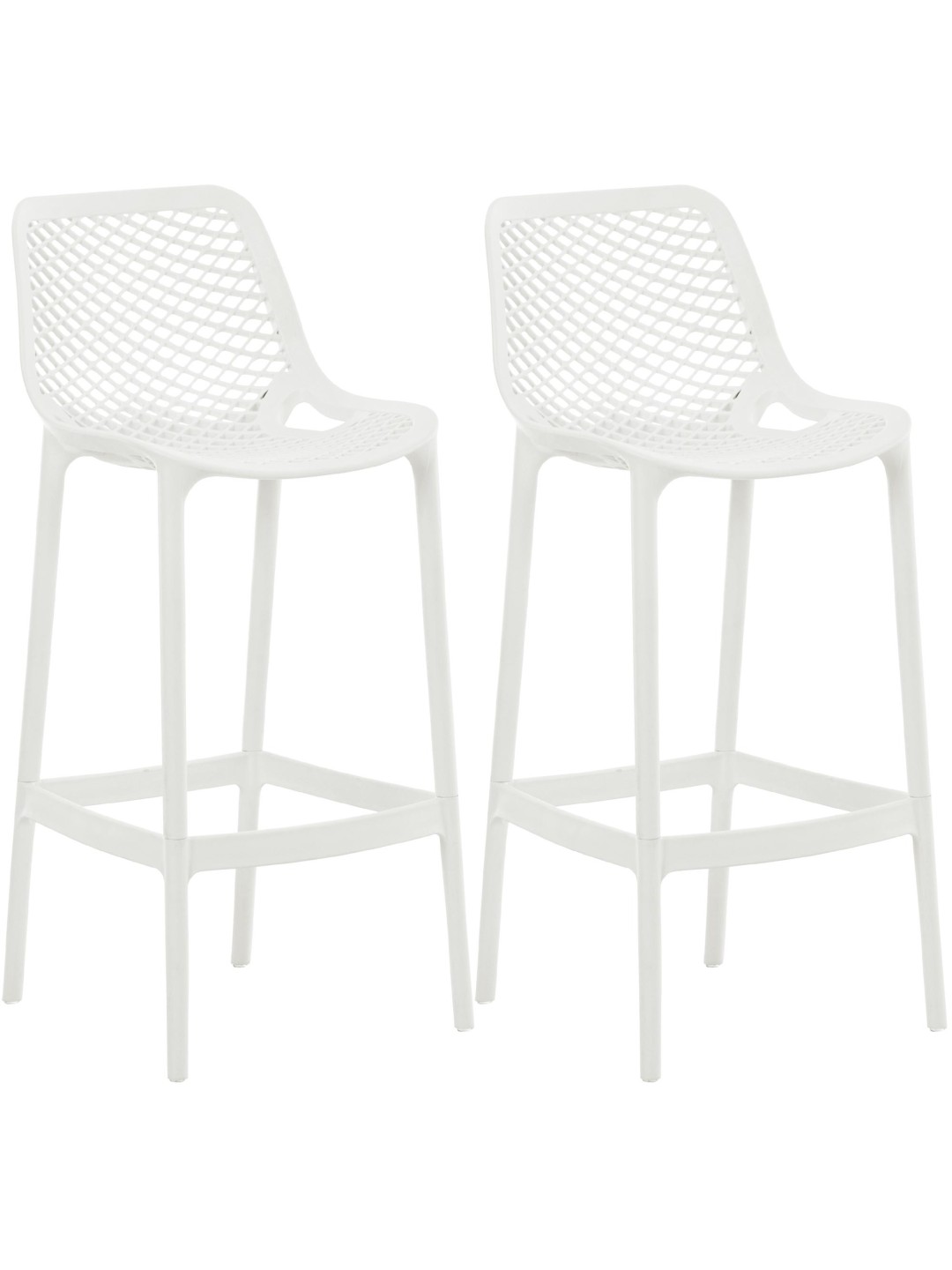 Lot de 2 tabourets de bar Air, blanc