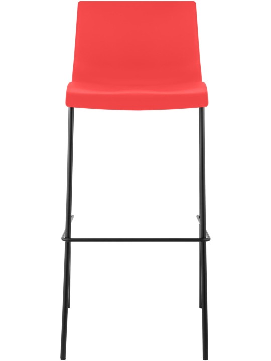 Tabouret de bar Hoover structure 4 pieds, rouge