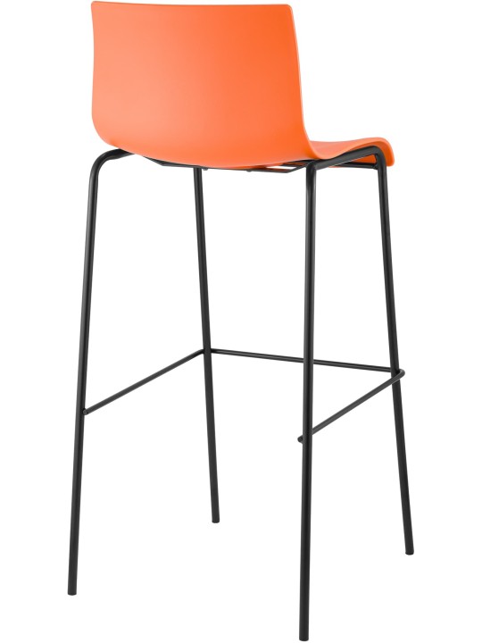 Tabouret de bar Hoover structure 4 pieds, orange
