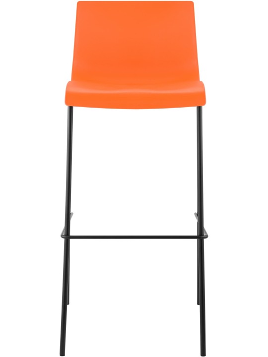 Tabouret de bar Hoover structure 4 pieds, orange
