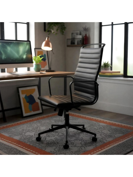 Chaise de bureau Nelson simili cuir, noir Chaise de bureau Nelson simili cuir, noir