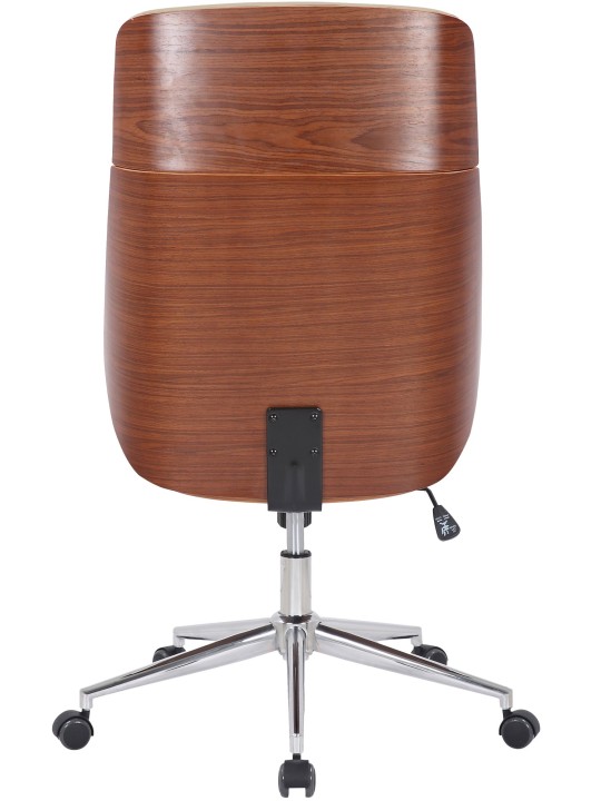 Chaise de bureau Varel simili cuir, noyer/crème Chaise de bureau Varel simili cuir, noyer/crème