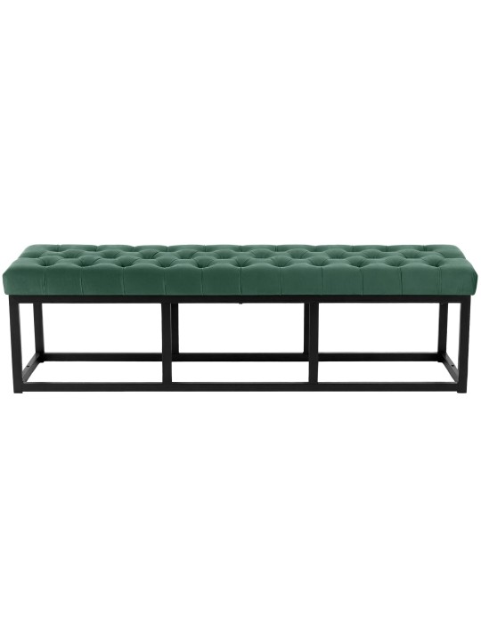 Banc Polson velours 150 cm, vert