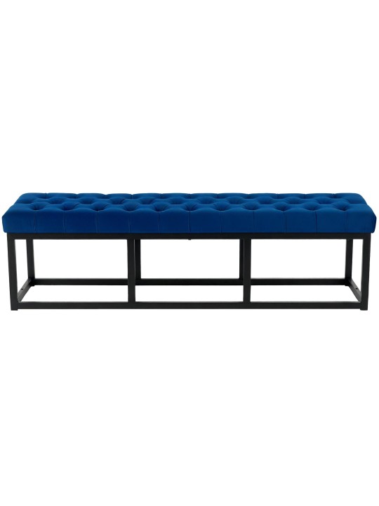 Banc Polson velours 150 cm, bleu Banc Polson velours 150 cm, bleu