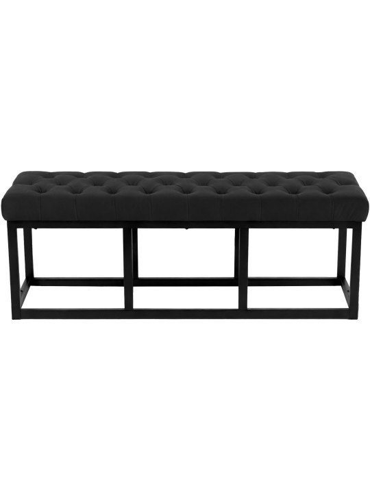 Banc Polson velours 120 cm, noir