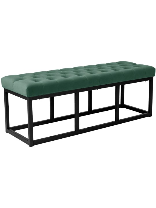 Banc Polson velours 120 cm, vert Banc Polson velours 120 cm, vert
