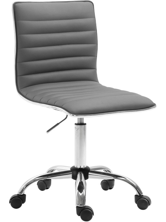 Tabouret de travail Alamosa simili cuir, gris Tabouret de travail Alamosa simili cuir, gris