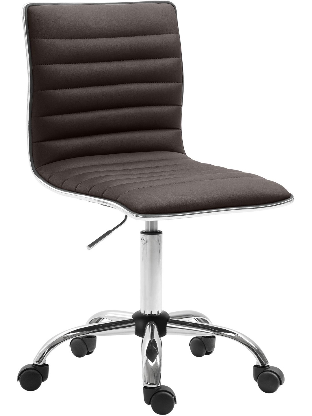 Tabouret de travail Alamosa simili cuir, brun