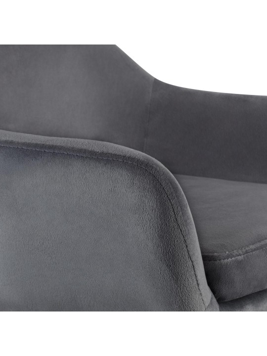 Tabouret de bar Grant velours, gris