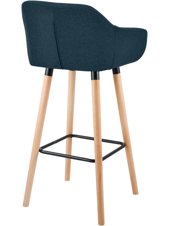 Tabouret de bar Grant tissu, bleu