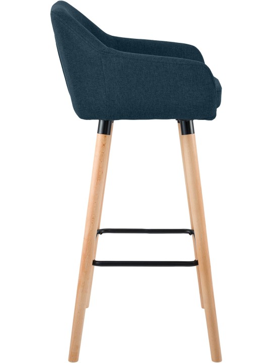 Tabouret de bar Grant tissu, bleu
