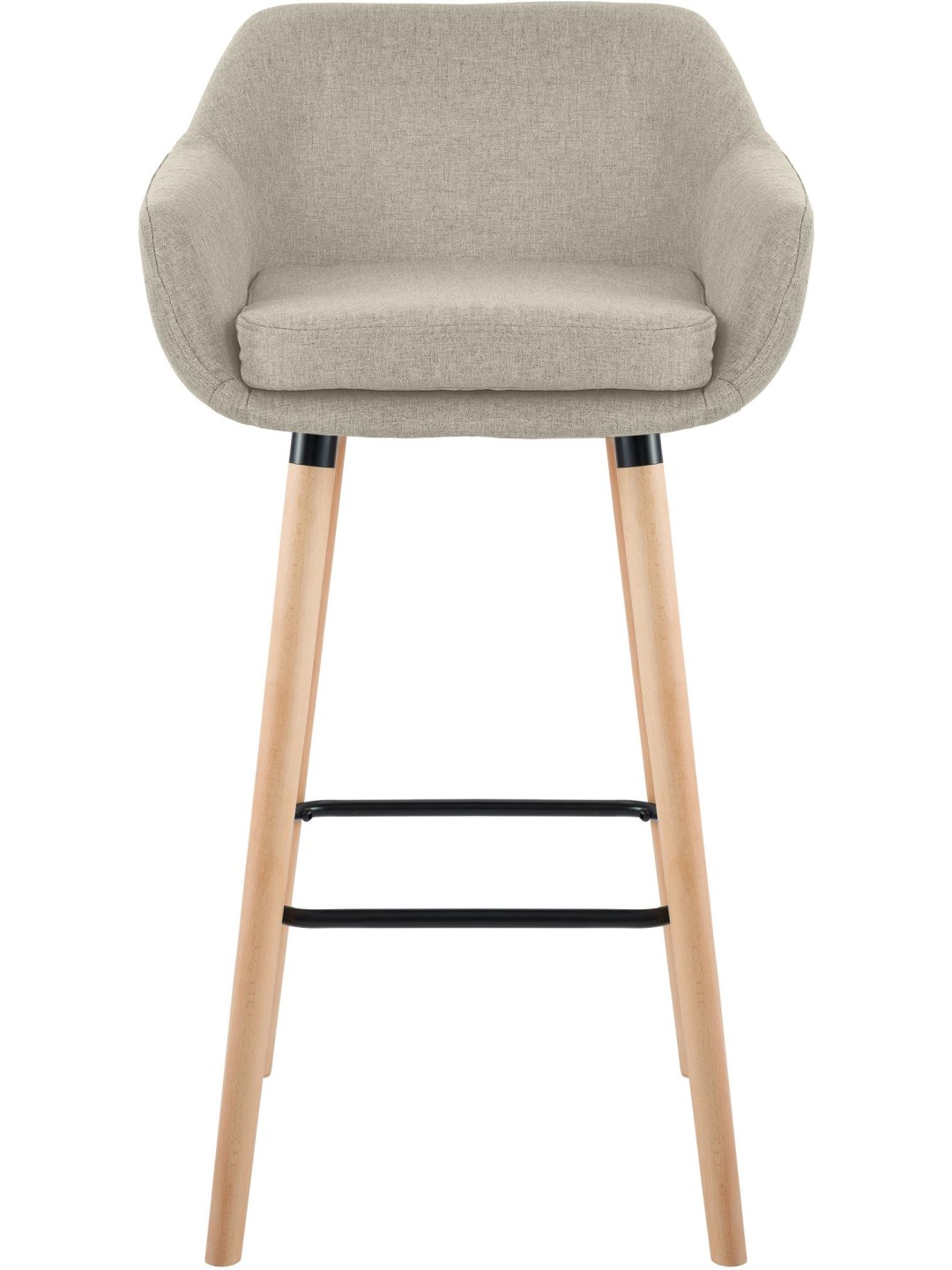 Tabouret de bar Grant tissu, crème