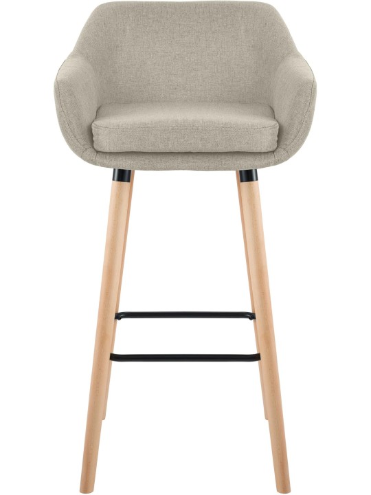 Tabouret de bar Grant tissu, crème