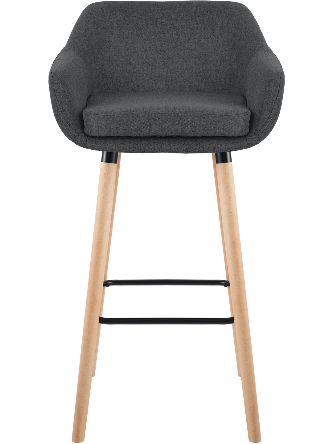 Tabouret de bar Grant tissu, gris foncé