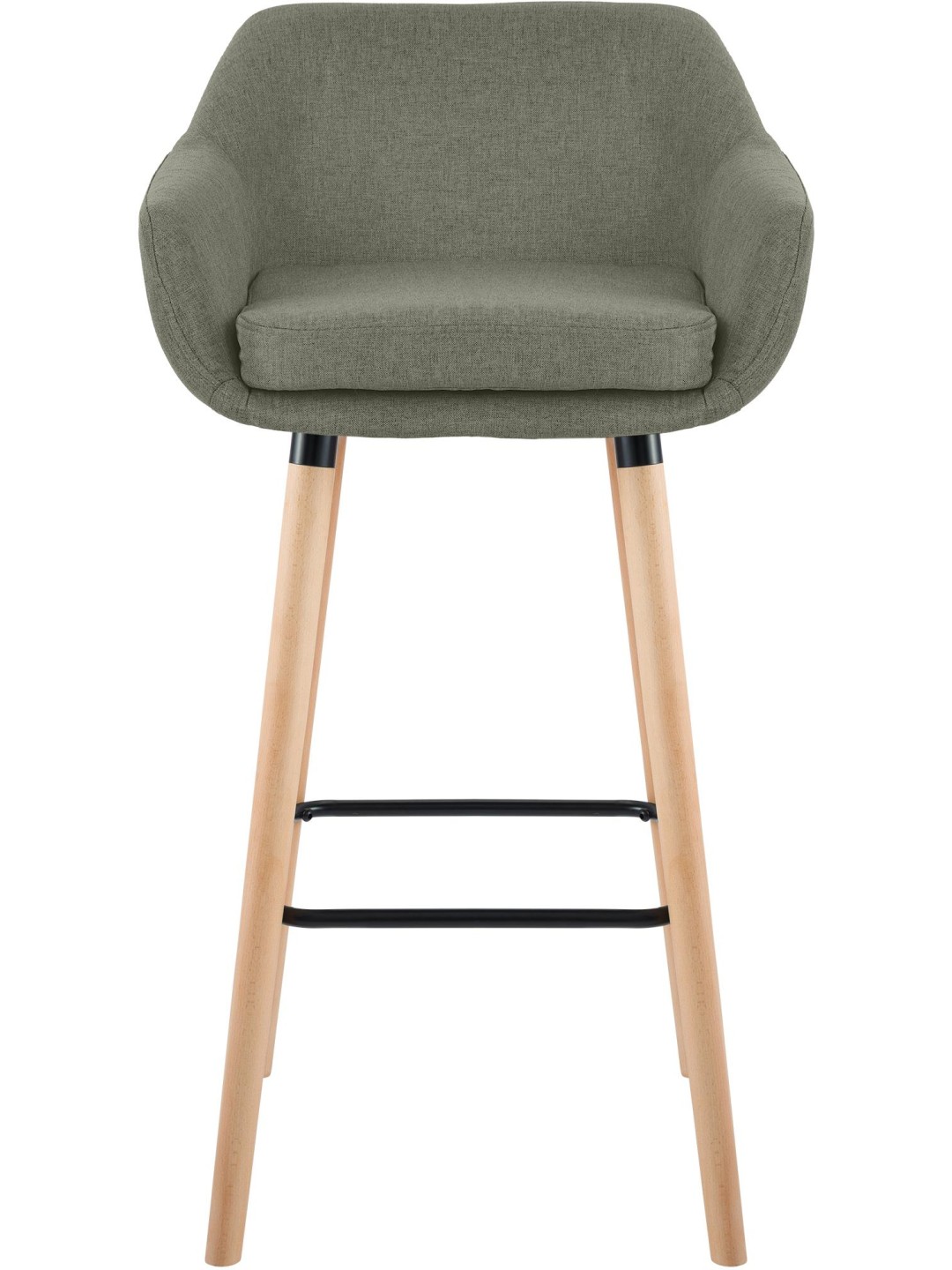 Tabouret de bar Grant tissu, gris clair