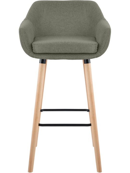 Tabouret de bar Grant tissu, gris clair
