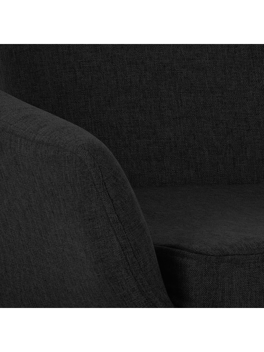 Tabouret de bar Grant tissu, noir