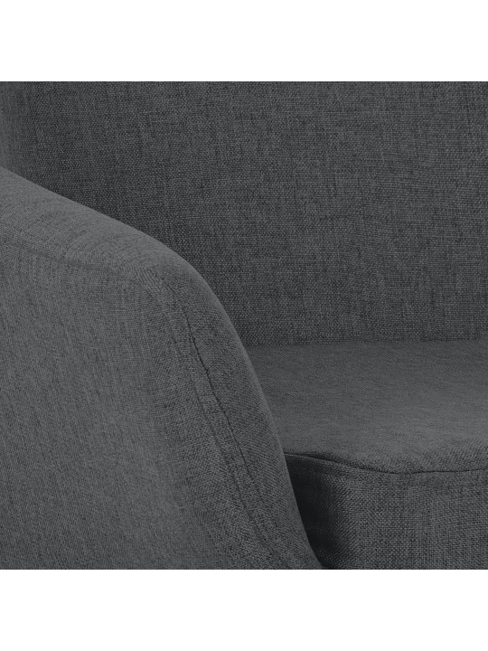 Lot de 2 tabourets de bar Grant tissu, gris foncé