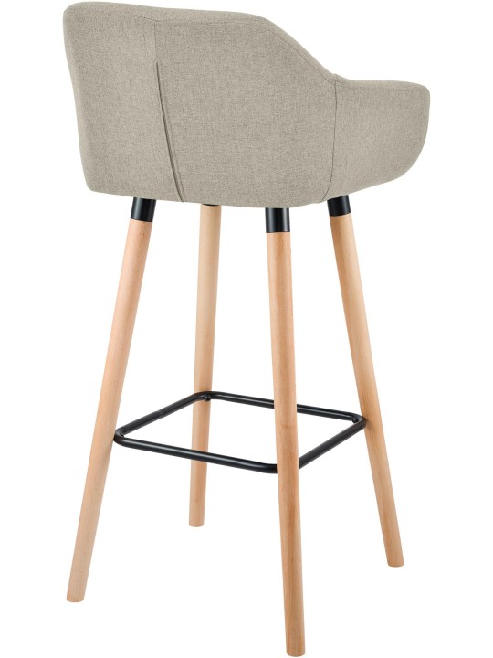 Lot de 2 tabourets de bar Grant tissu, crème Lot de 2 tabourets de bar Grant tissu, crème