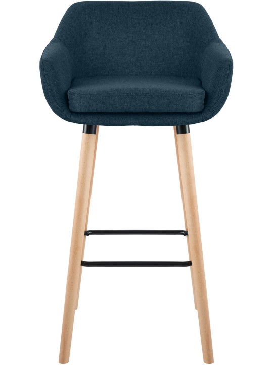 Lot de 2 tabourets de bar Grant tissu, bleu