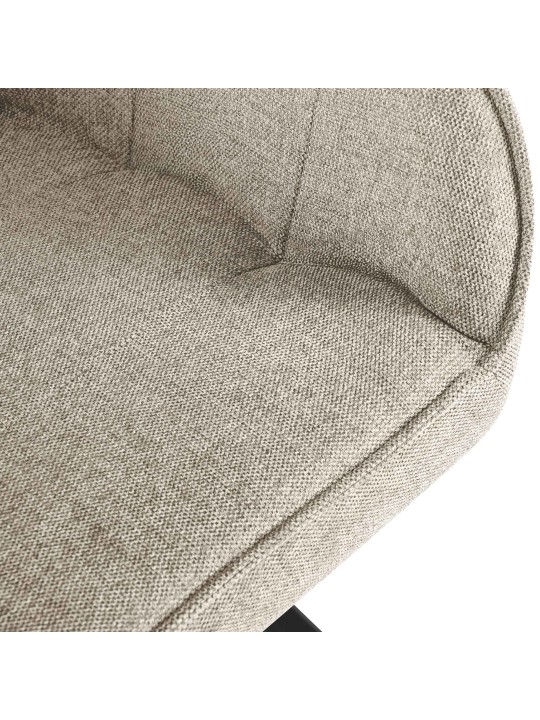 Chaise Pettuli en tissu, crème
