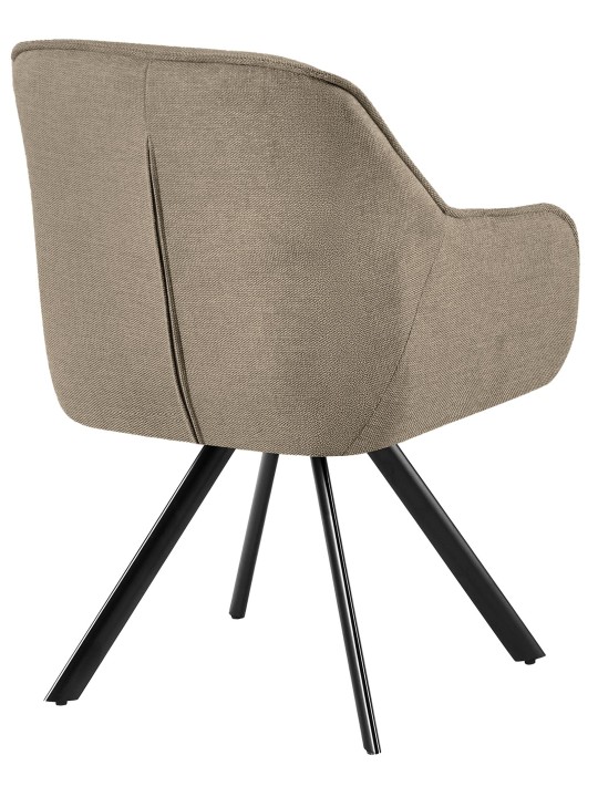 Chaise Pettuli en tissu, taupe Chaise Pettuli en tissu, taupe