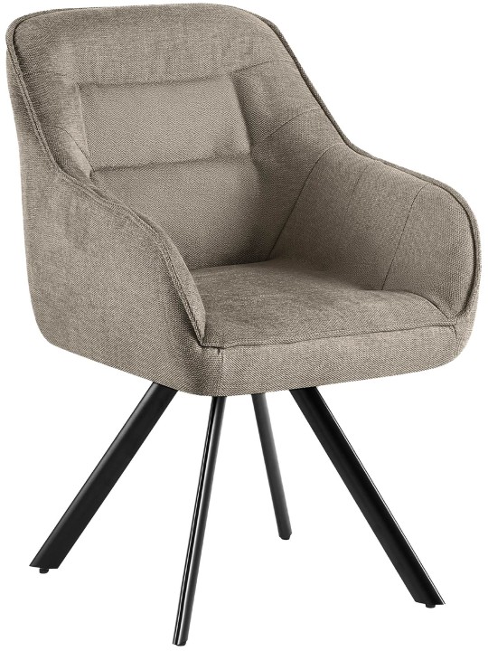 Chaise Pettuli en tissu, taupe Chaise Pettuli en tissu, taupe