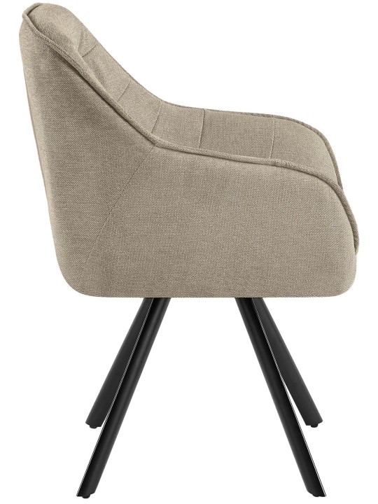 Chaise Pettuli en tissu, taupe Chaise Pettuli en tissu, taupe