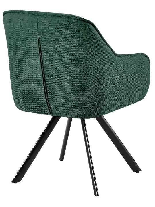 Chaise Pettuli en tissu, vert