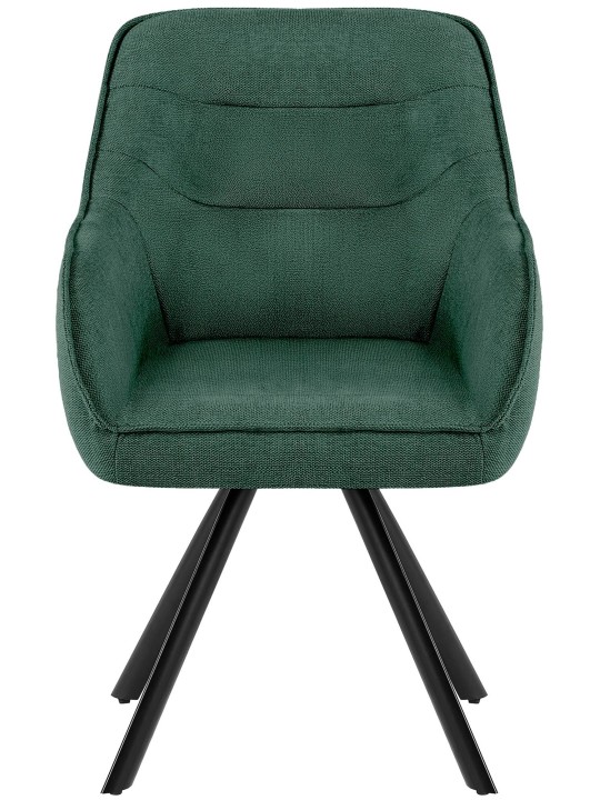 Chaise Pettuli en tissu, vert