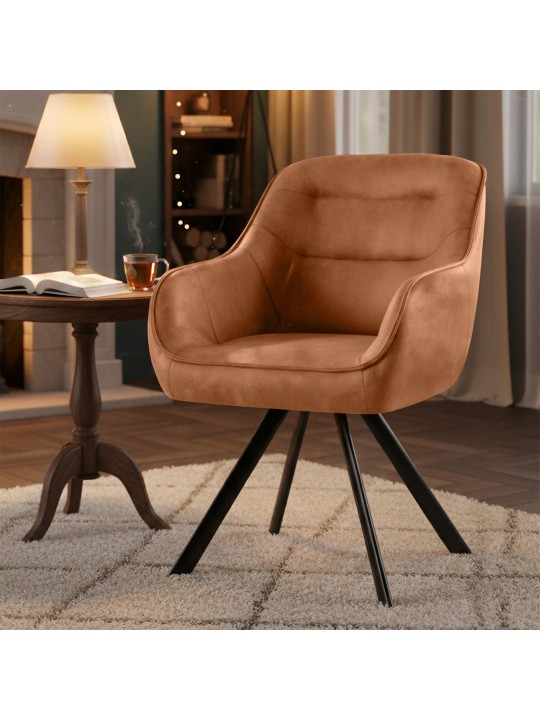 Chaise Pettuli Vintage, brun clair