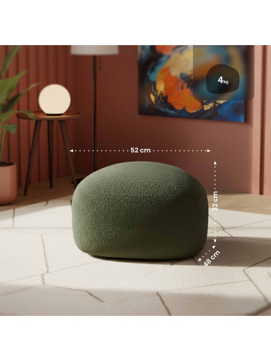Tabouret Alfrisa Teddy, vert foncé Tabouret Alfrisa Teddy, vert foncé