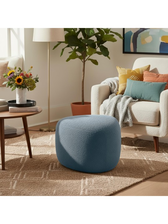 Tabouret Alfrisa Teddy, gris foncé