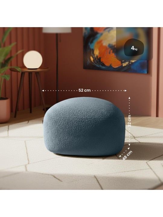 Tabouret Alfrisa Teddy, gris foncé