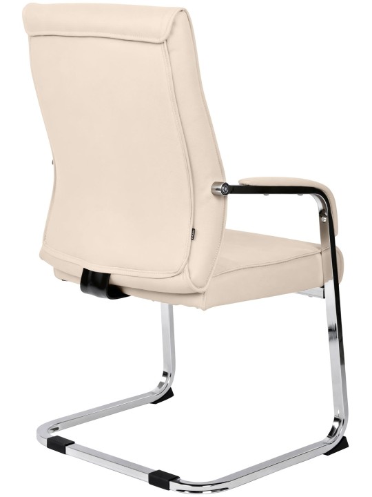 Lot de 2 chaises visiteurs Hobart, crème