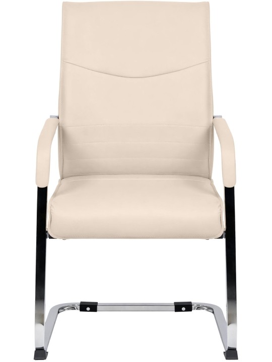 Lot de 2 chaises visiteurs Hobart, crème