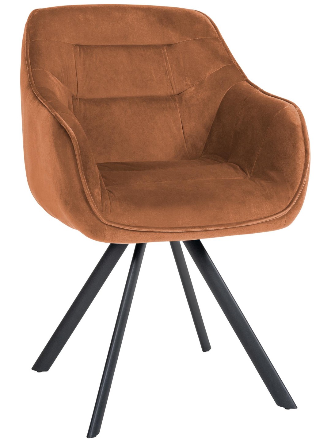 Chaise Russel velours, café