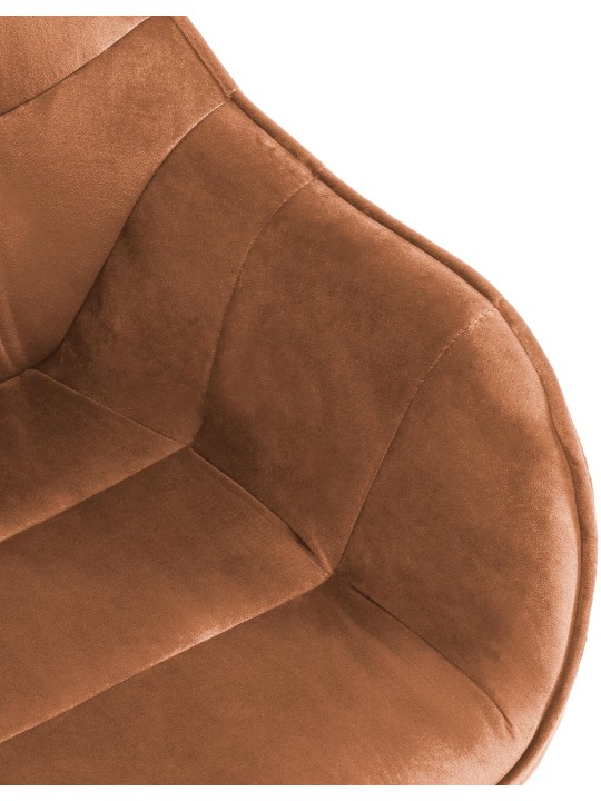 Chaise Russel velours, café