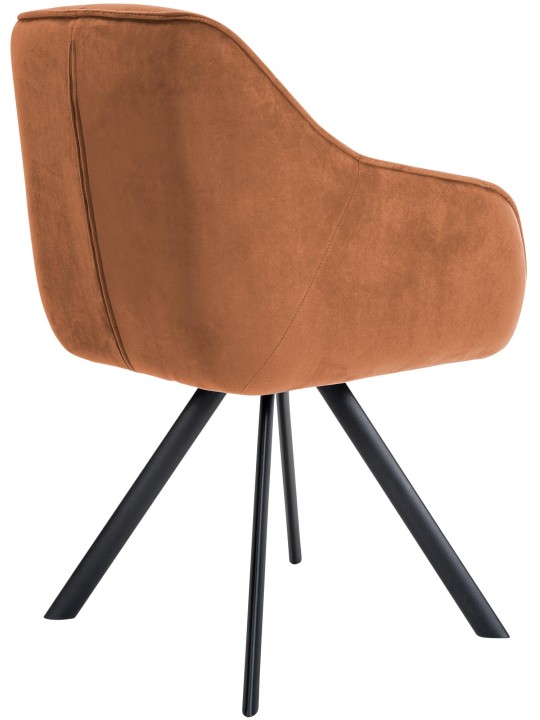 Chaise Russel velours, café