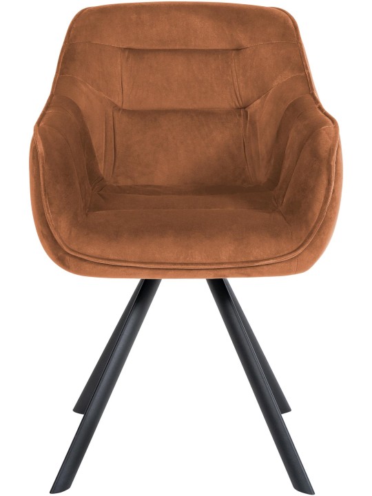 Chaise Russel velours, café