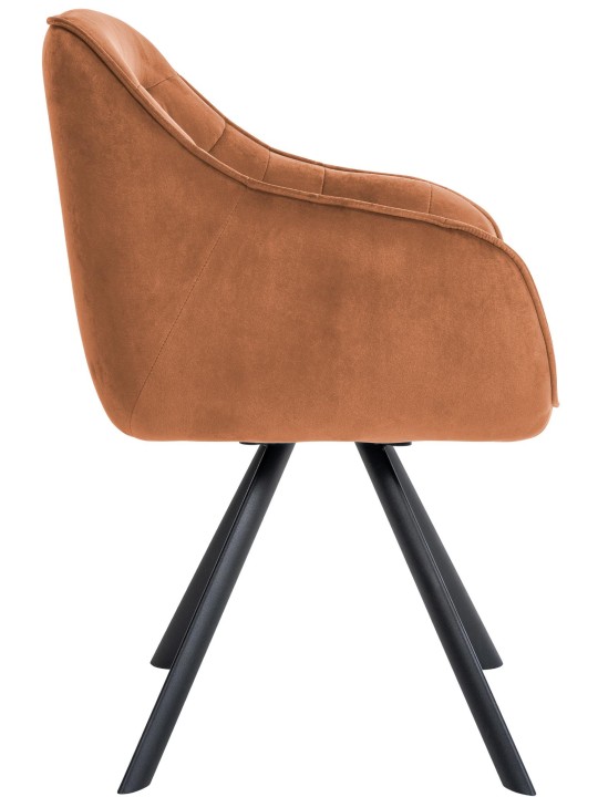 Chaise Russel velours, café